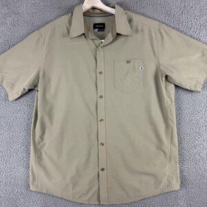 Marmot Shirt Mens XL Khaki Short‎ Sleeve Performance Hiking Breathable J54500